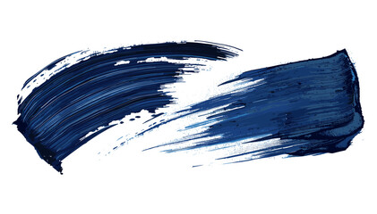 Navy blue vector brush stroke paint smear isolated on transparent png, artistic brushstroke, paint splash, creative background, isolated paint stroke, brush texture