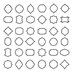 Turkish traditional decoration shape line art