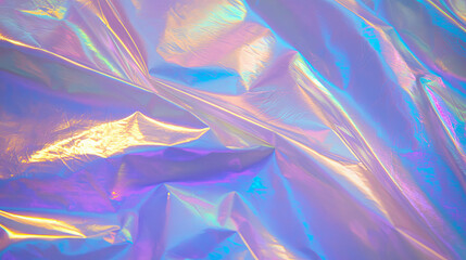 Obraz premium Vibrant holographic foil texture with iridescent rainbow effect