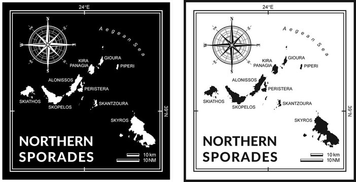 Mapa Sporady P&oacute;łnocne - Northern Sporades Grecja, Morze Egejskie