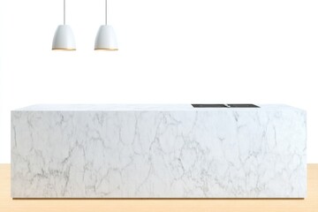 Sleek marble countertop with minimalist design, complemented by