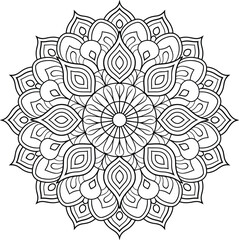 Hand-Drawn Mandala | Geometric Floral Mandala Pattern design| Vector art