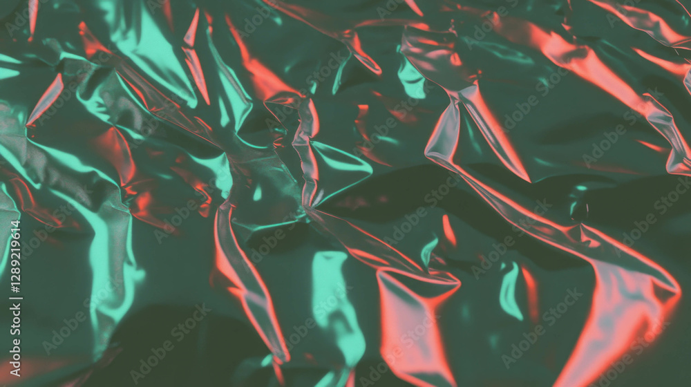 Aufkleber Metallic foil texture with dark reflections for abstract design and background