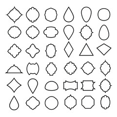 Turkish traditional decoration shape line art