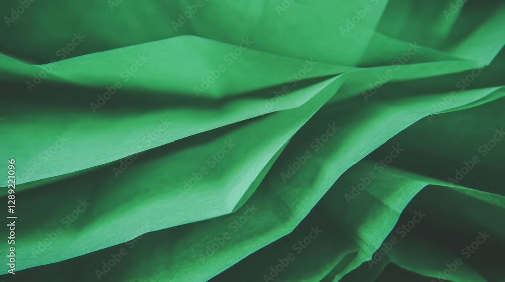 Poster textured green paper with ribbed surface for art and design projects