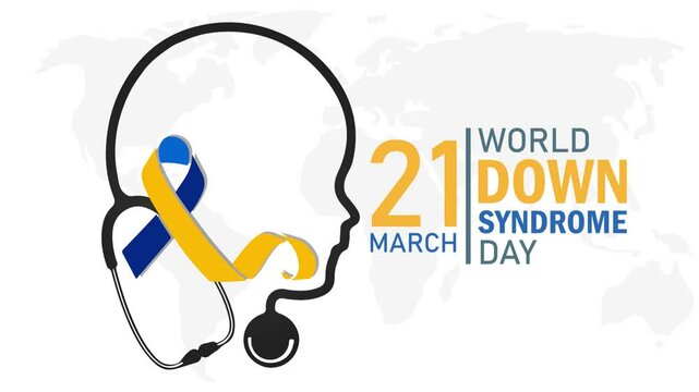 World down syndrome day, 21 March. design on white background. banner, poster, card, postcard, placard background design.	