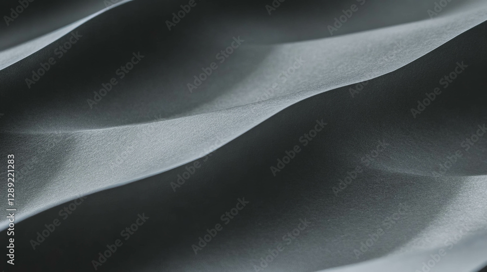 Poster Minimalist grey paper texture with shallow ribs for design and craft projects