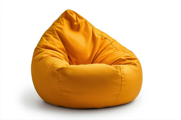 Bright yellow bean bag chair for comfortable seating