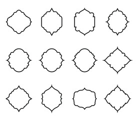 Turkish traditional decoration shape line art