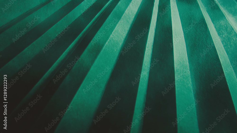 Poster sharp vertical ribbed green paper texture for creative design projects