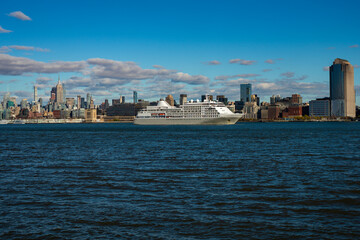 Fototapeta premium New York City. Manhattan downtown skyline skyscrapers. New York City skyline, cityscape of Manhattan in USA.