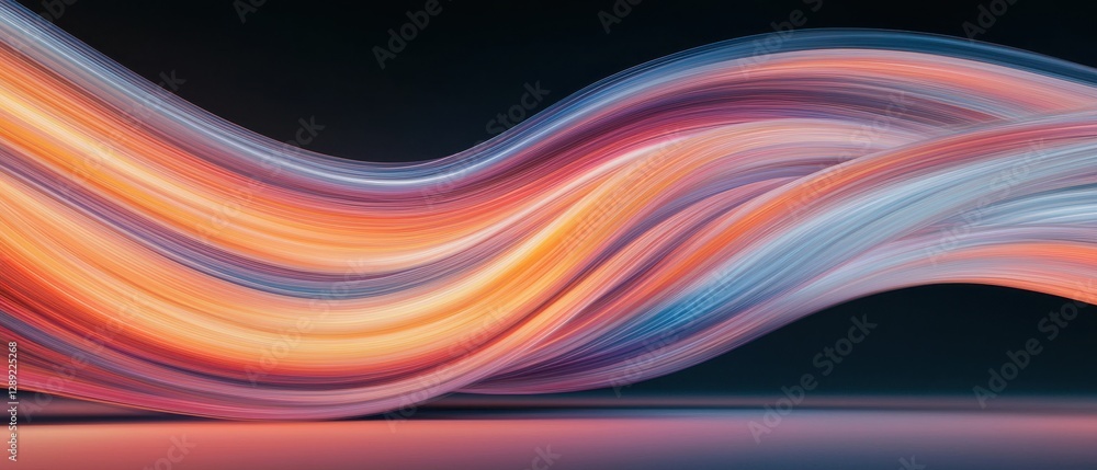 Poster dynamic flow of colors abstract art digital design creative space close-up motion concept