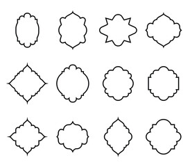 Arabian mosque window decoration outline package