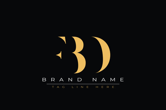FBD abstract letter logo design. This logo is designed by three abstract letters.
