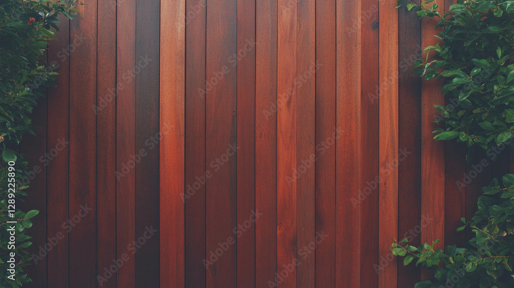 Poster Teak wood texture with fine dark lines and subtle grain for design use
