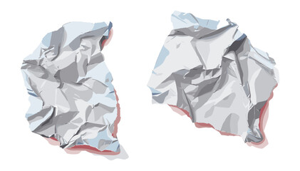 Paper scrap crumpled vector, isolated on white, clipping path, blank torn paper, wrinkled sheet, rough edge paper, textured paper, white background, paper tear, realistic ripped paper