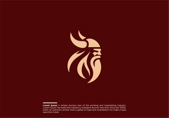 viking logo vector graphic abstract template