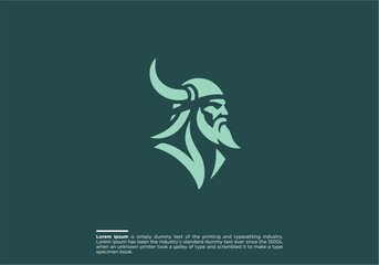 viking logo vector graphic abstract template