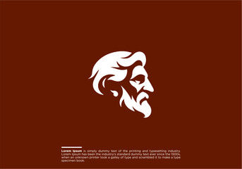 Old man logo design vector. Old man logo design vector illustration