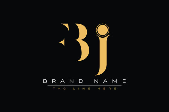 FBJ abstract letter logo design. This logo is designed by three abstract letters.