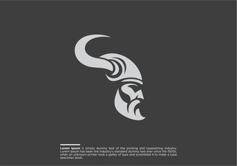 Vector illustration of God Odin Viking with Helmet, Armor on the White background. Hand-drawn illustration for mascot sport logo badge label sign poster emblem patch t-shirt printing. Vector Logo