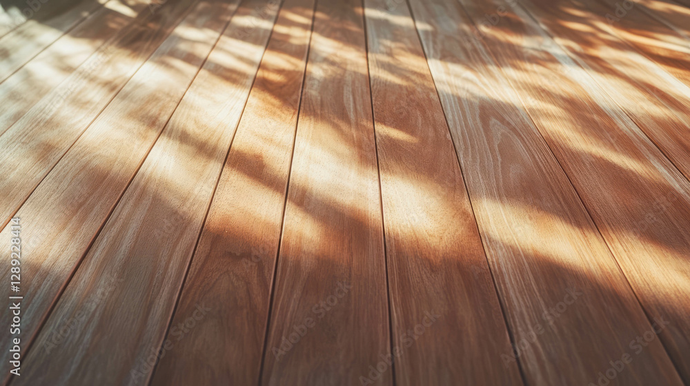 Poster natural teak wood texture with tight grain under soft lighting for design backgrounds