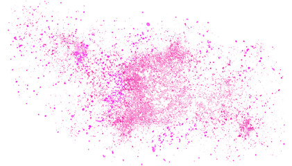 Obraz premium Isolated pink glitter flying, background texture, white backdrop, glittering design, sparkling particles, abstract texture, festive decor, holiday decoration, shiny elements