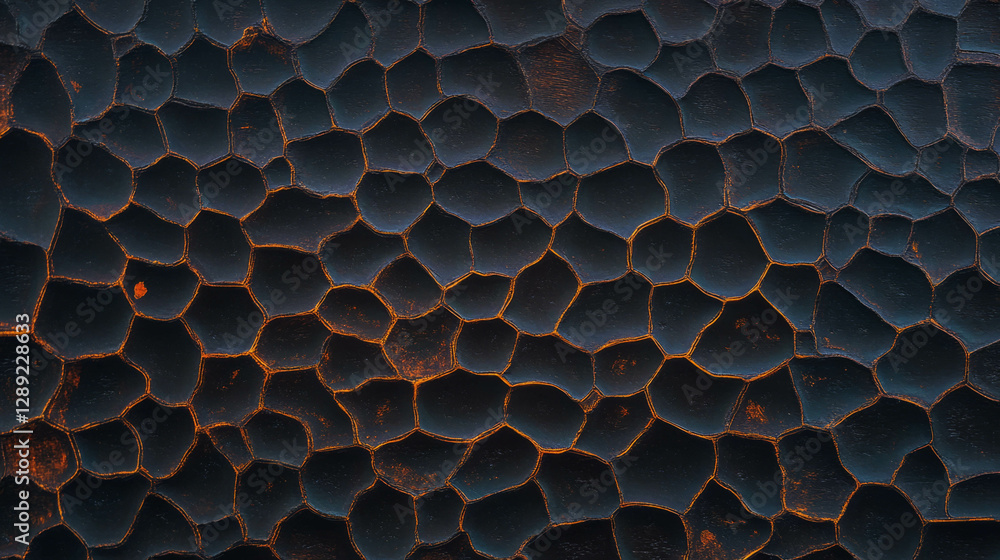Aufkleber Intricate textured wood with engraved patterns for design concepts