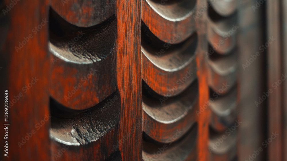 Poster intricate wood texture with engraved patterns for rustic design inspiration