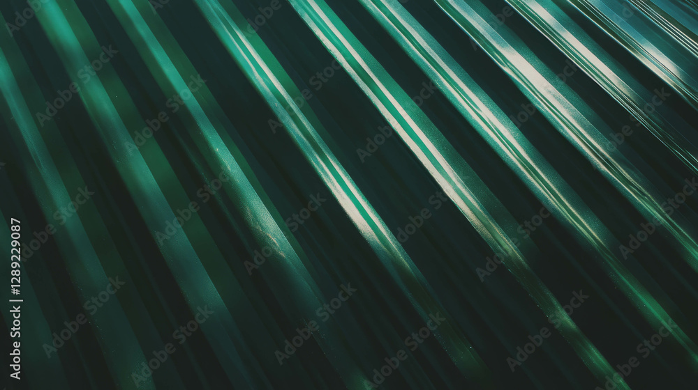 Poster abstract textured green paper with ribbed pattern for design