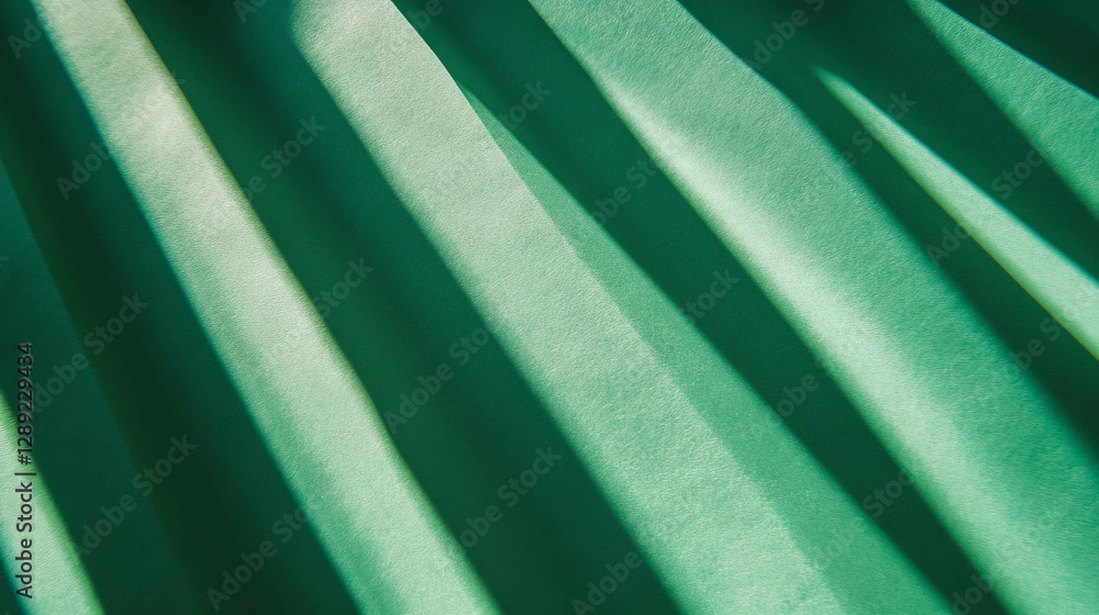 Poster abstract textured green paper with ribbed design for backgrounds