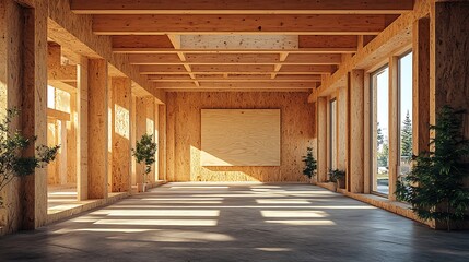 Modern wooden architecture in progress high resolution hd photo