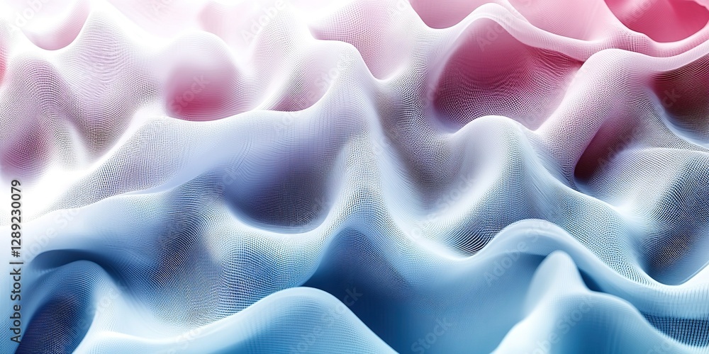 Poster abstract waves in soft colors create a mesmerizing pattern with depth and movement