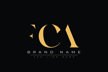 FCA abstract letter logo design. This logo is designed by three abstract letters.