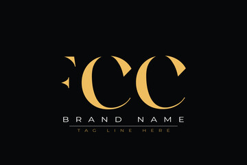 FCC abstract letter logo design. This logo is designed by three abstract letters.