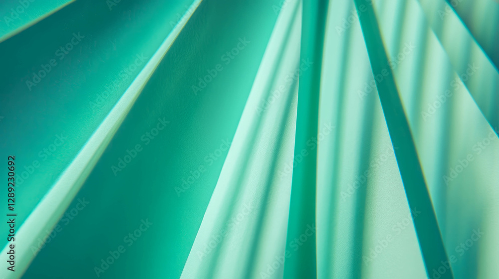 Poster vertical ribbed green paper texture for creative background and design projects