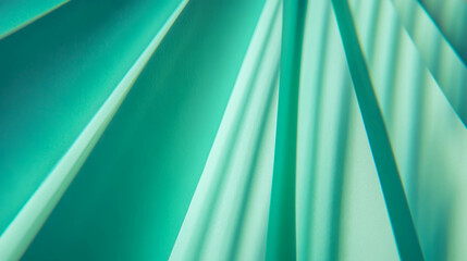 Vertical ribbed green paper texture for creative background and design projects