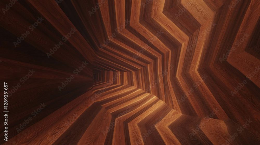 Poster intriguing walnut wood texture showcasing unique cathedral grain patterns