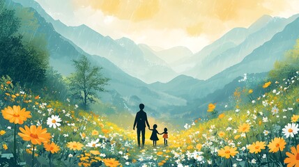 An Artistic Flat Character Vector Representing the 24 Solar Terms with Joyous Spring Celebrations