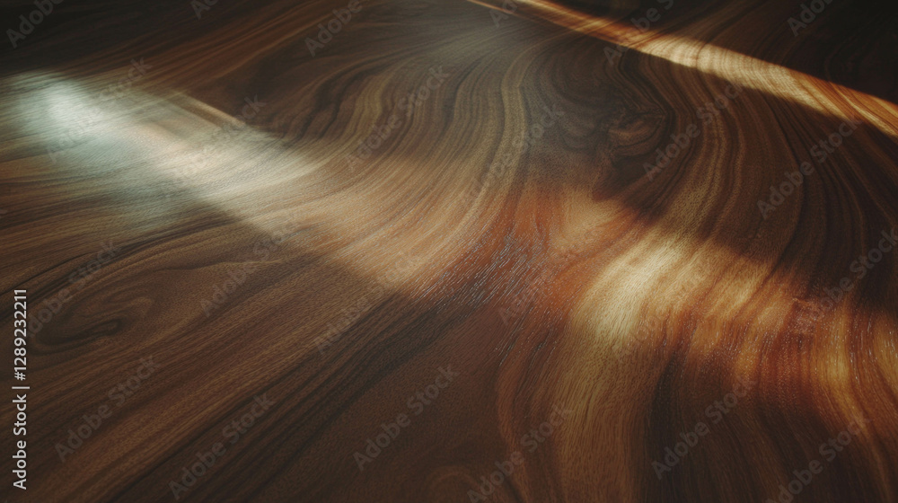 Poster natural walnut wood texture with dark rings and end grain patterns for design