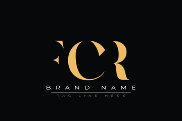 FCR abstract letter logo design. This logo is designed by three abstract letters.
