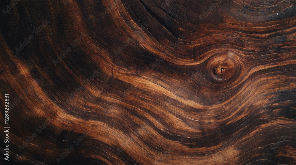 Fototapete intricate walnut texture with fine pores and smooth dark patterns for design