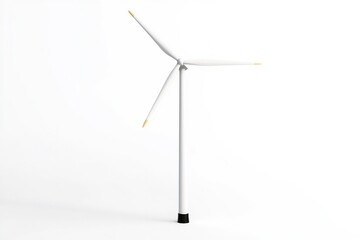 Sleek wind turbine design stands tall against minimalistic white