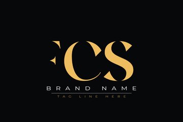 FCS abstract letter logo design. This logo is designed by three abstract letters.