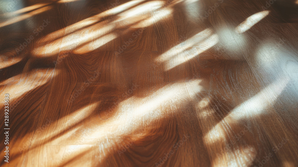 Poster walnut wood texture with straight grain and shadow patterns for interior design and crafting