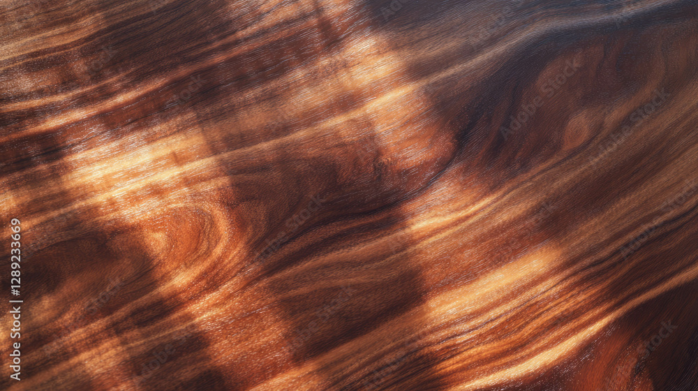Poster Walnut texture with straight grain and distinct patterns for design and craft