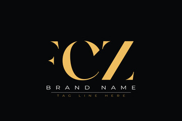 FCZ abstract letter logo design. This logo is designed by three abstract letters.