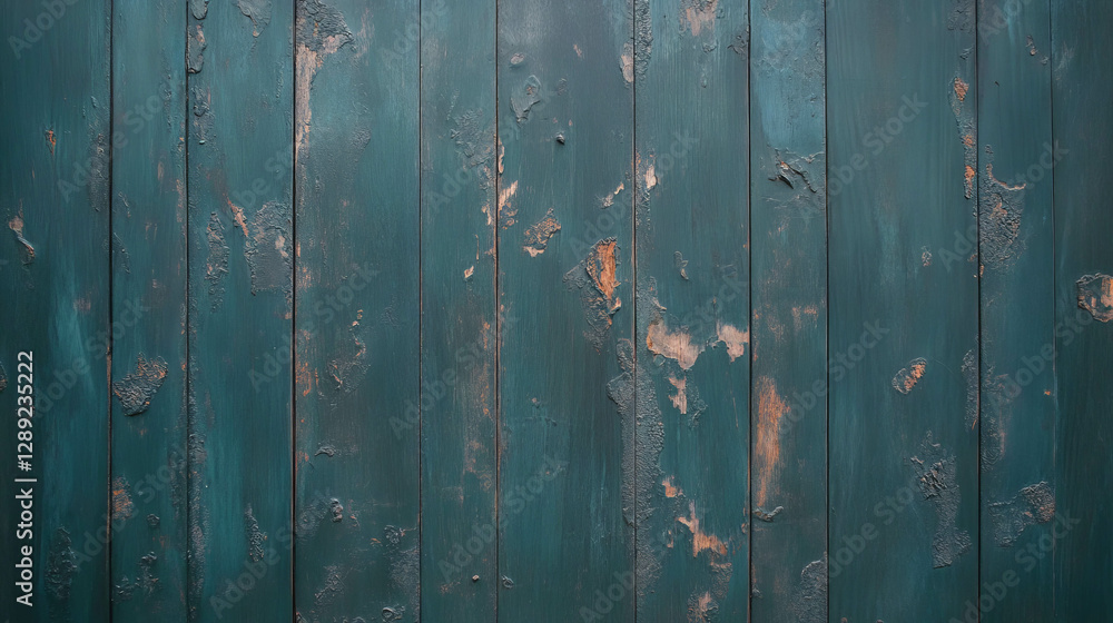 Poster Weathered teak texture with gray patina for rustic design and background elements