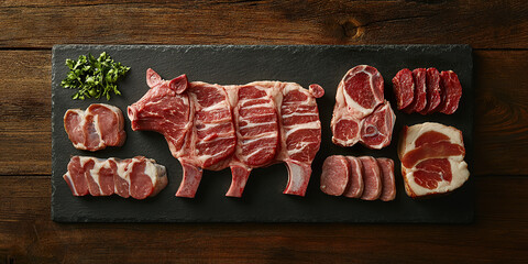 Artistic Pork Cuts
