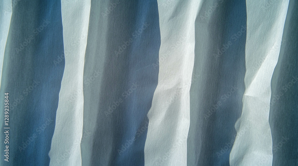 Poster Ribbed grey paper texture with subtle stripes for design and background